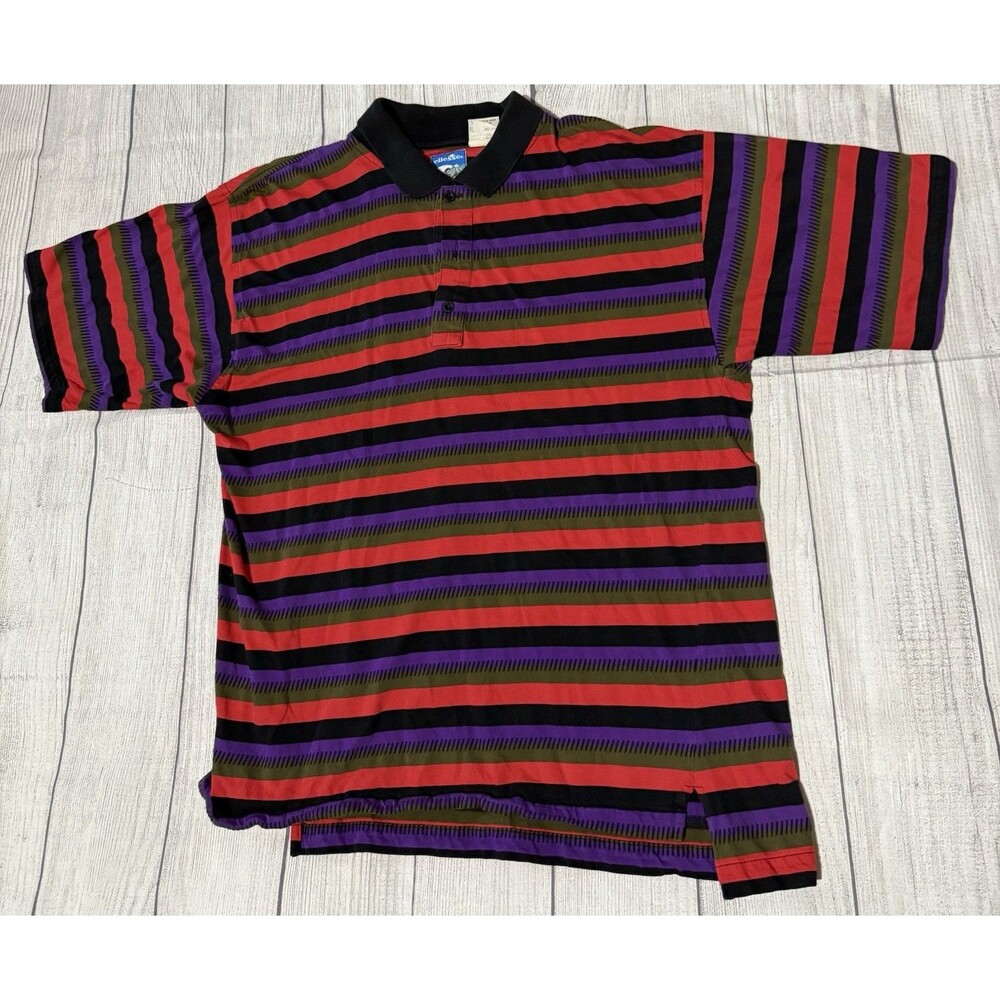 Vintage Ellesse Golf Polo Shirt Size 7 XL Red Purple Color Rare HTF